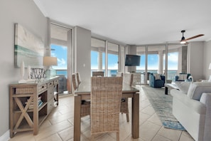 TV - Seventh Heaven 🐚 Portofino 3BR w/ Balcony + 180° Gulf Views + Spa and Pools (Pensacola Beach)