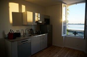 Fridge, microwave, stovetop, dishwasher