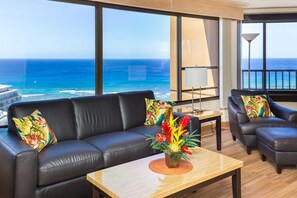 TV - Monthly Discovery Bay 3801 2 Bedroom Luxury Wrap Around Ocean / Sunset / Marina (Waikiki)