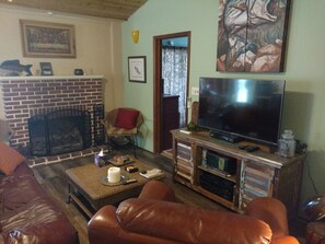 Smart TV, fireplace, Netflix, DVD player
