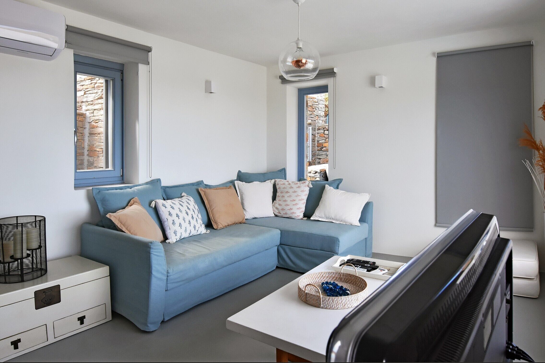 智能電視、壁爐、DVD 播放機、音樂庫