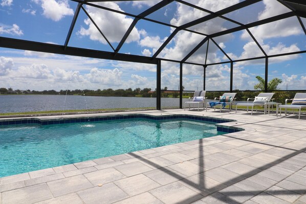 A heated pool