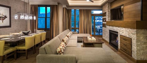 TV, fireplace, DVD player, ping pong