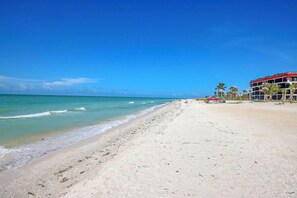 On the beach, beach towels