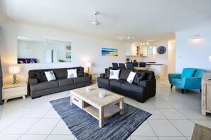 Standard Apartment, 2 Bedrooms, Sea View | Living area - Beach Front Lagoon Lodge Apartments (Whitsundays)