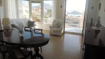 Smart-tv, boeken, een muziekbibliotheek en een stereo