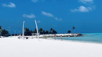 Private beach, white sand