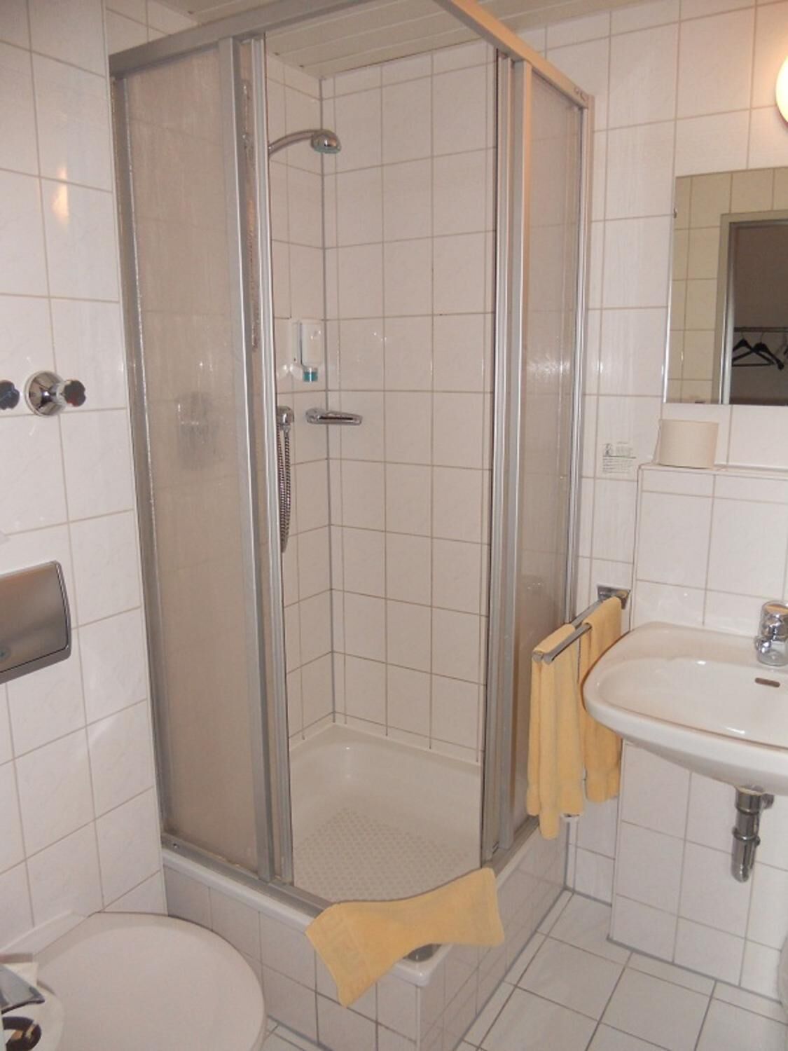 free toiletries, hair dryer, towels