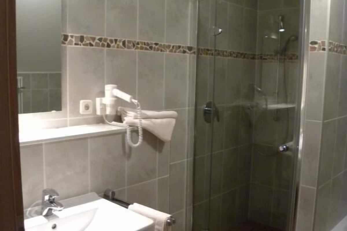 free toiletries, hair dryer, towels