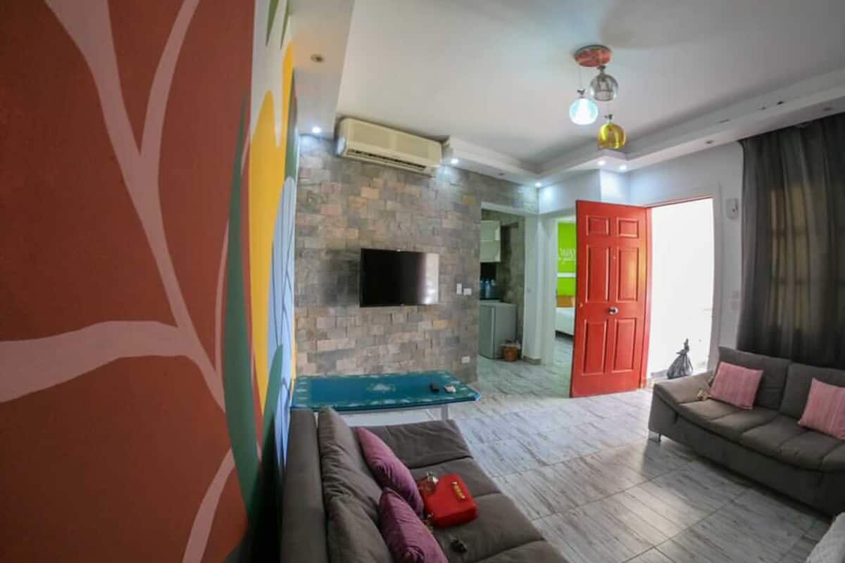 Apartment, 1 Bedroom, Pool View | Living area