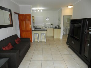 42-inch flat-screen TV with satellite channels, plasma TV - Just Beachy Holiday Apartment (Cape Town)