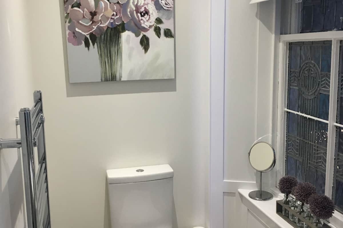 free toiletries, hair dryer, towels