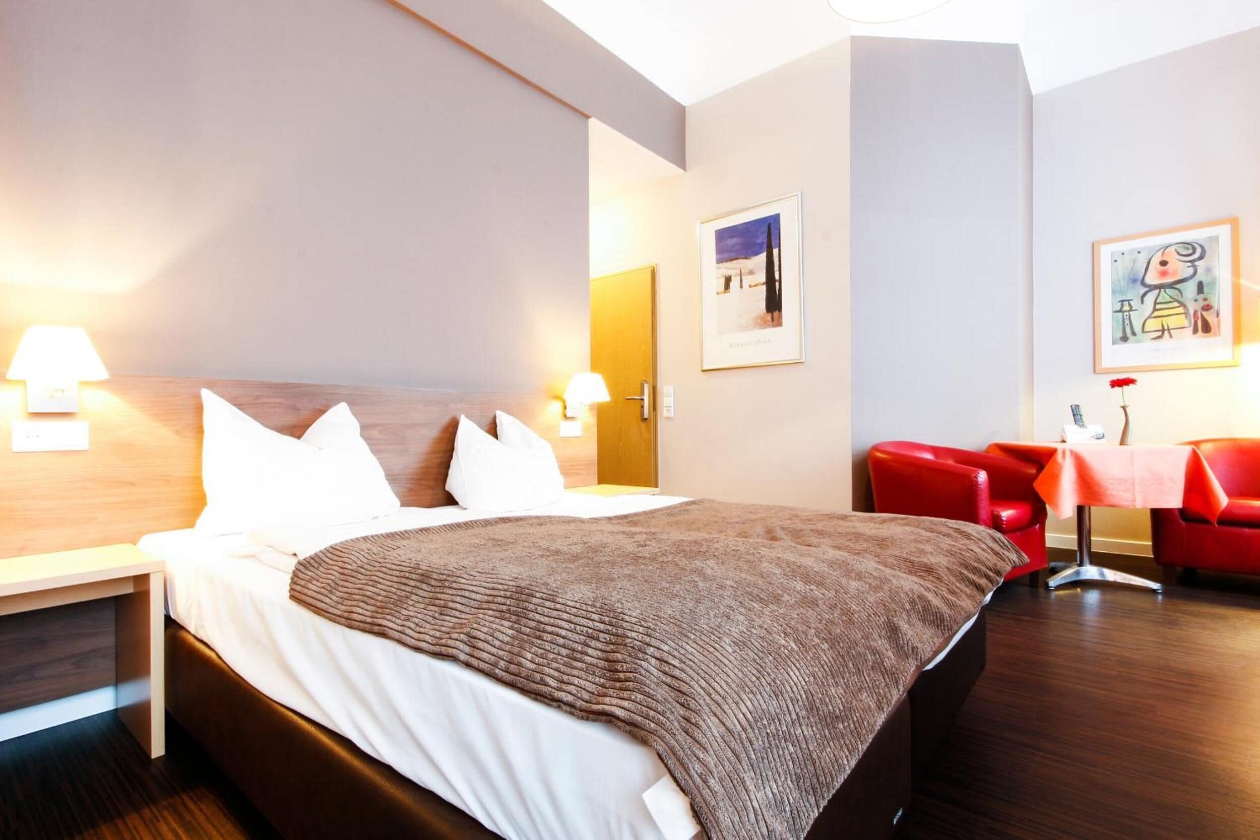 Hypo-allergenic bedding, desk, soundproofing, iron/ironing board