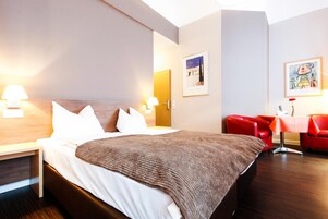 Hypo-allergenic bedding, desk, soundproofing, iron/ironing board