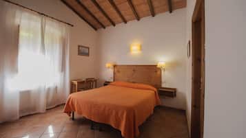 Double Room, Separate Building | Desk, bed sheets