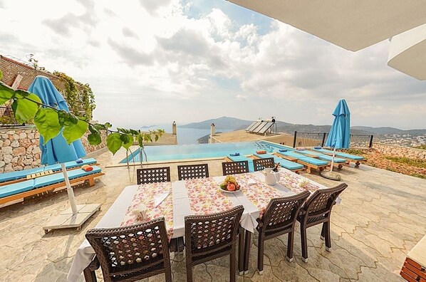 Villa, 4 Bedrooms, Private Pool, Sea View | View from room