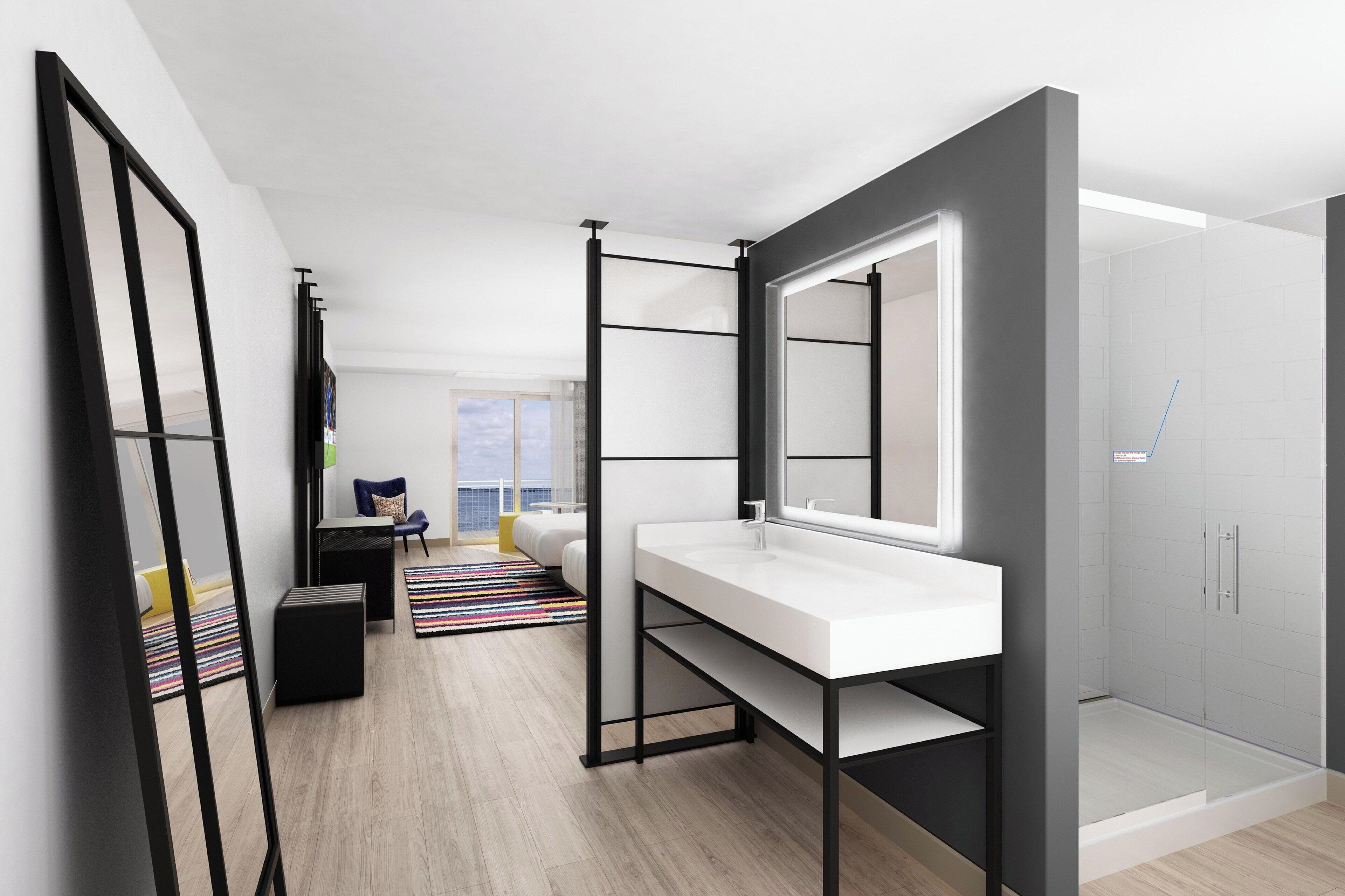 hypo-allergenic bedding, in-room safe, blackout curtains