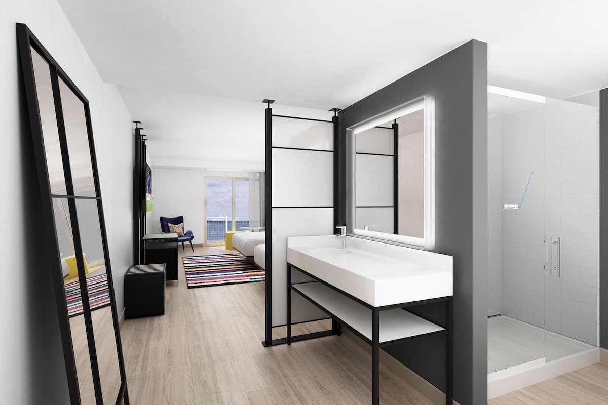 hypo-allergenic bedding, in-room safe, blackout curtains