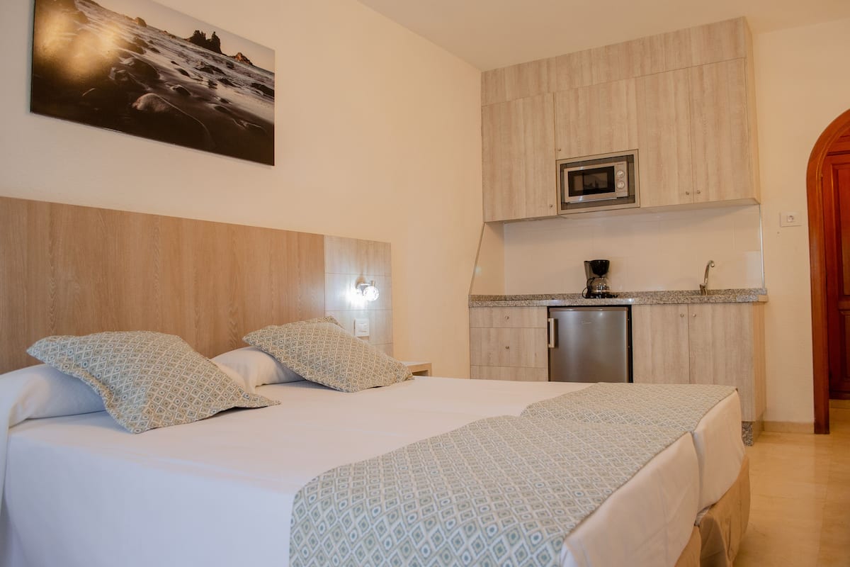Estudio, 2 camas individuales, no fumadores | Caja fuerte, tabla de planchar con plancha, wifi gratis y ropa de cama