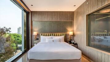 Suite, City View | Premium bedding, minibar, in-room safe, individually furnished