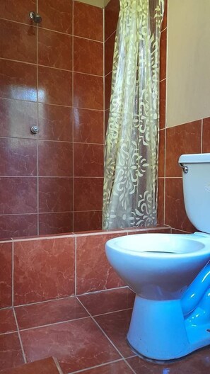 Twin Room | Bathroom | Shower, towels - Amazon Queen Lodge (Indiana)