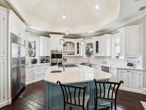 Fridge, microwave, oven, dishwasher - 18 Sandhill Crane ~ Luxury 2nd Row Ocean Home in Sea Pines with Elevator! (Hilton Head Island)