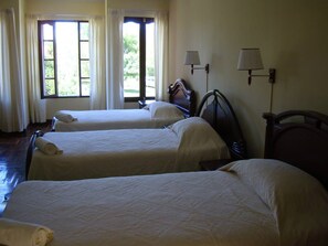 Blackout curtains, free WiFi, bed sheets