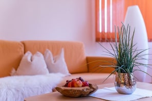 Lägenhet Deluxe | Vardagsrum | Tv