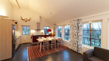 Exclusive Chalet (Övre Järven) | Living area | 40-inch plasma TV with digital channels, TV, heated floors
