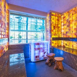 Indoor pool, seasonal outdoor pool, pool loungers