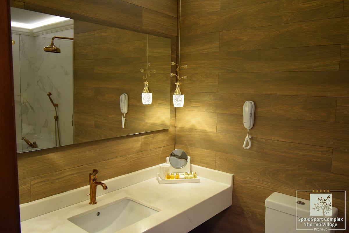 free toiletries, hair dryer, bathrobes, slippers