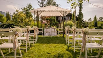 Área externa para casamento