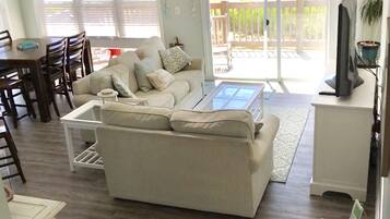 TV, DVD player, books