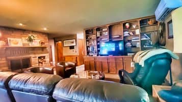 Smart TV, DVD player, table football, books