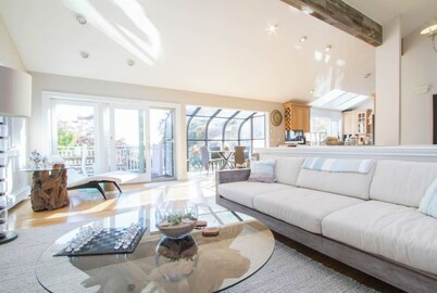 Luxury Waterfront Retreat • Private Hot Tub & Dock Near Sayville