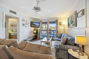 TV, DVD player, stereo