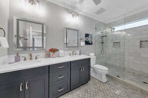Combined shower/bathtub, hair dryer, towels - Seacrest 30A • 3 Min Walk to Public Beach • Private Pool • Heat Option • 1-Level (Seacrest)
