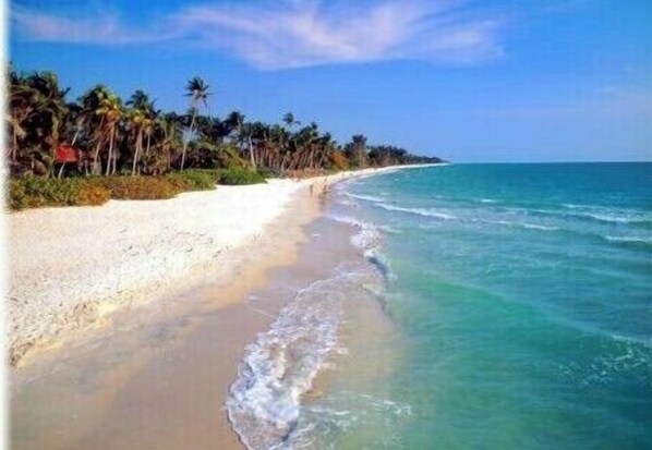 Beach nearby, sun-loungers, beach towels