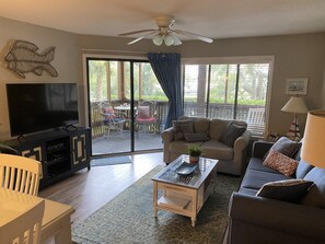 Smart TV, video games, DVD player, books