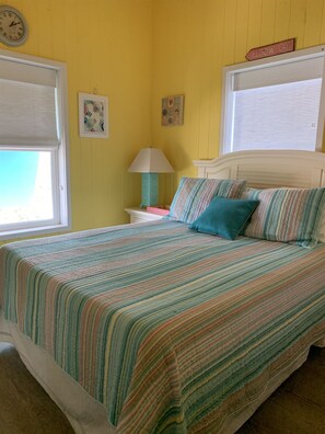 3 bedrooms, desk, iron/ironing board, travel cot