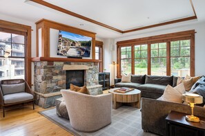 Fireplace, DVD player