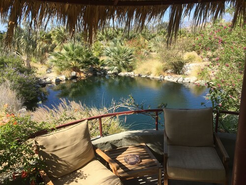 ONE BEDROOM HOUSE located on 5 acres in a serene PRIVATE  Palm Oasis!!