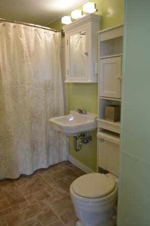 Ensemble douche/baignoire, sĂšche-cheveux, serviettes fournies, savon