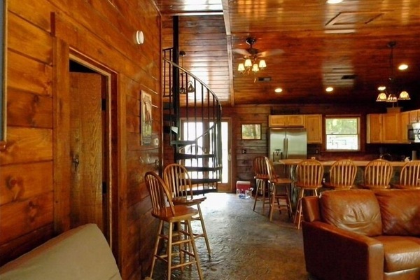 TV, fireplace, DVD player, books