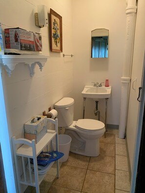 Regadera, tina de hidromasaje, secadora de cabello, toallas 