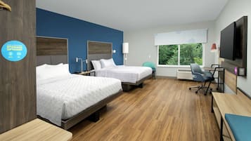 Room, 2 Queen Beds, Accessible, Bathtub | In-room safe, desk, blackout drapes, iron/ironing board