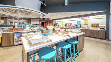 Free daily buffet breakfast