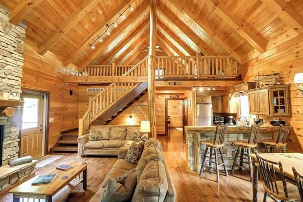 Smart TV, fireplace, DVD player, offices