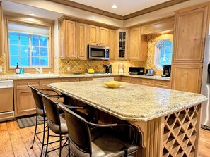 Fridge, microwave, oven, stovetop - Gorgeous Condo Steps to Canyon Lodge – Hot Tub, Sauna, Private Garage & More (Mammoth)