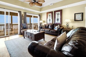 TV, DVD player, video library